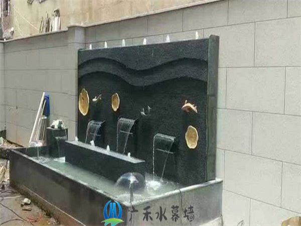 南京流水景观墙鱼池制作安装