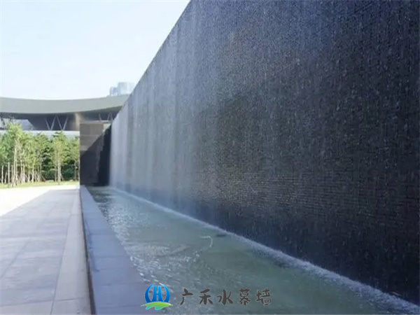 南京户外大型石材流水背景墙施工